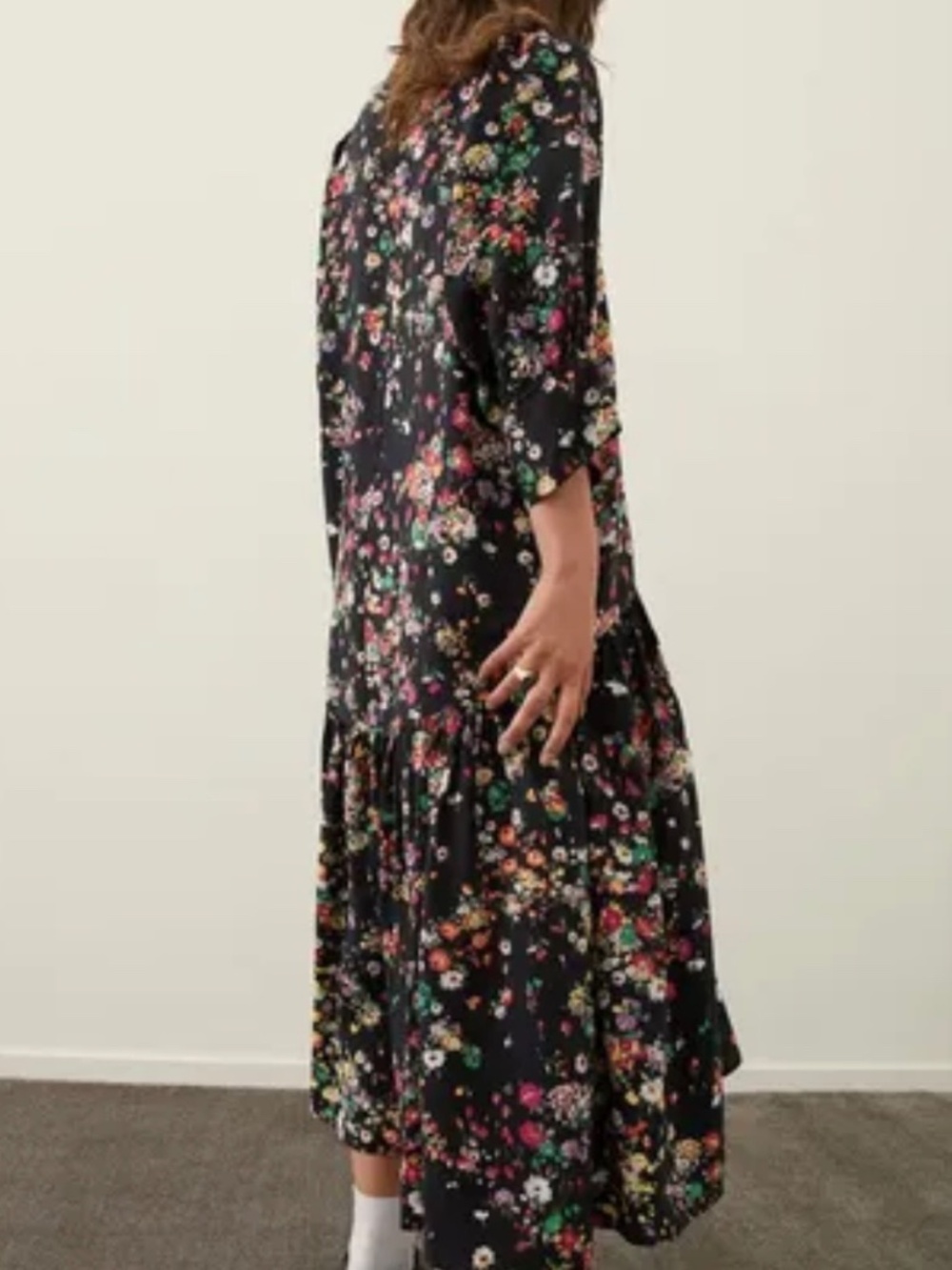 H&M Black Floral Maxi Dress - Picture 2 of 14